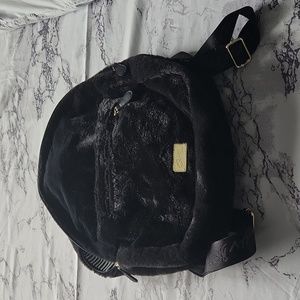 Betsey Johnson panda hooded backpack black